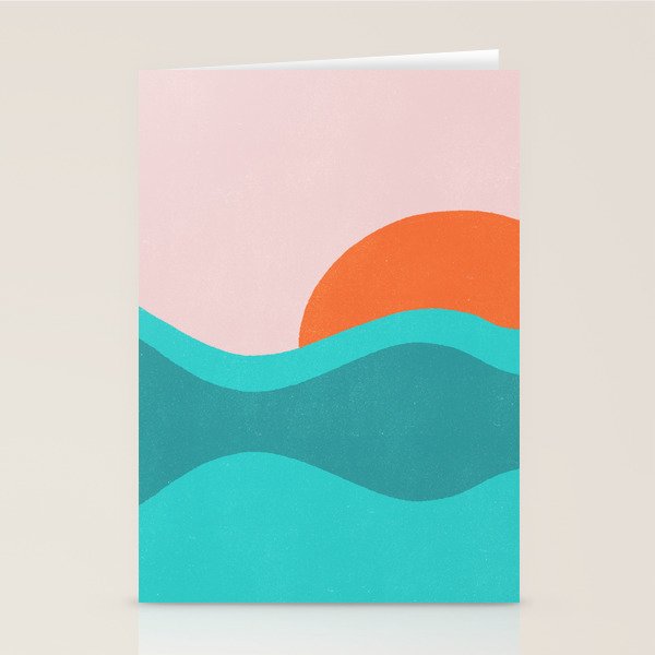 pink skies & surf Stationery Card Gallery Image 2