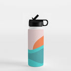 pink skies & surf Water Bottle Gallery Image 1