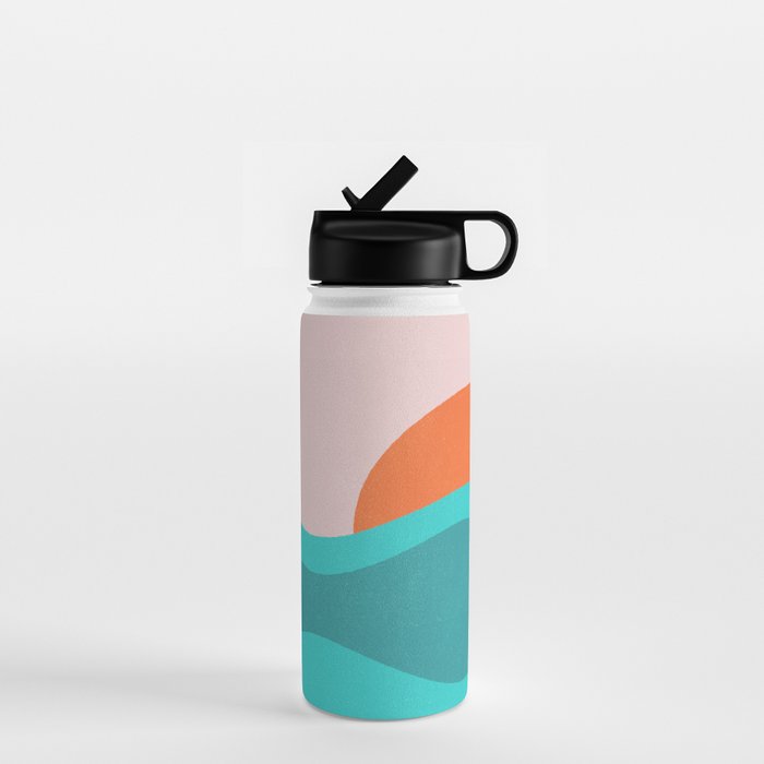 pink skies & surf Water Bottle Gallery Image 1