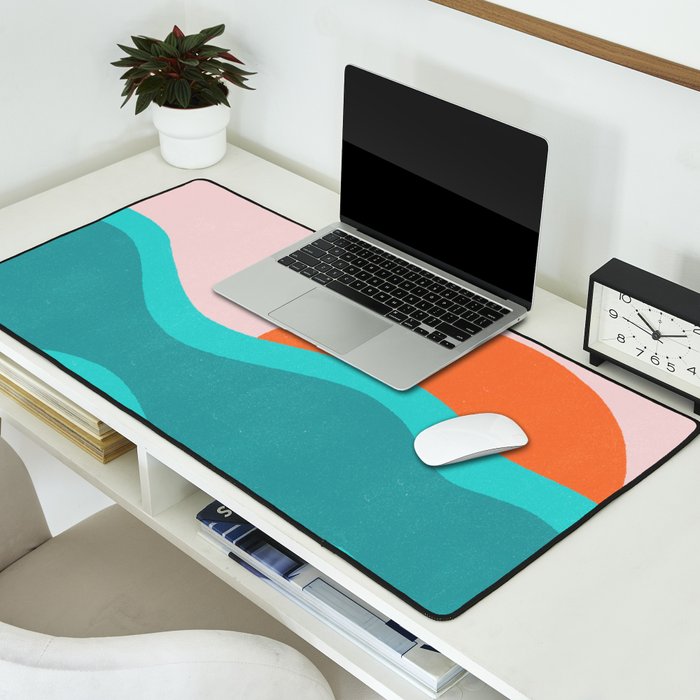 pink skies & surf Desk Mat Gallery Image 2