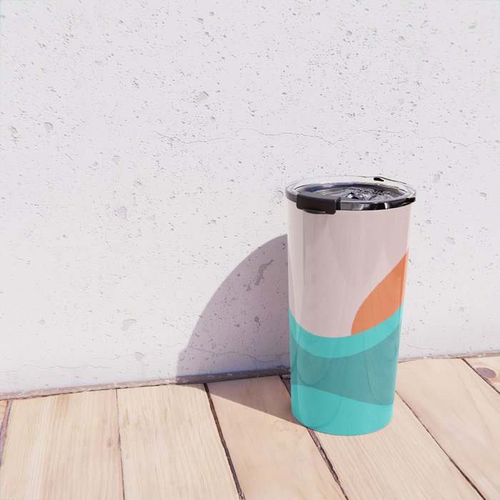 pink skies & surf Travel Mug Gallery Image 4