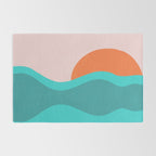 pink skies & surf Rug Gallery Image 2