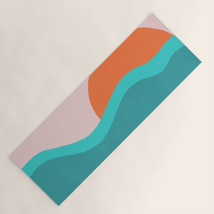 pink skies & surf Yoga Mat Gallery Image 1