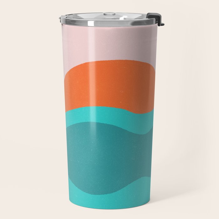 pink skies & surf Travel Mug Gallery Image 2