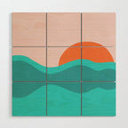 pink skies & surf Wood Wall Art Gallery Image 1