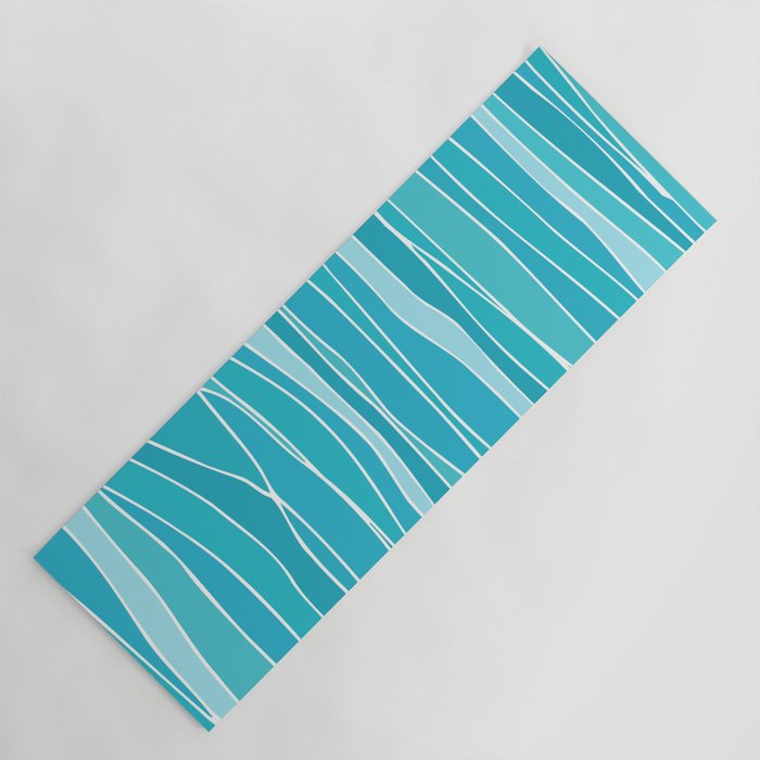Blue Ocean Waves Yoga Mat Gallery Image 1