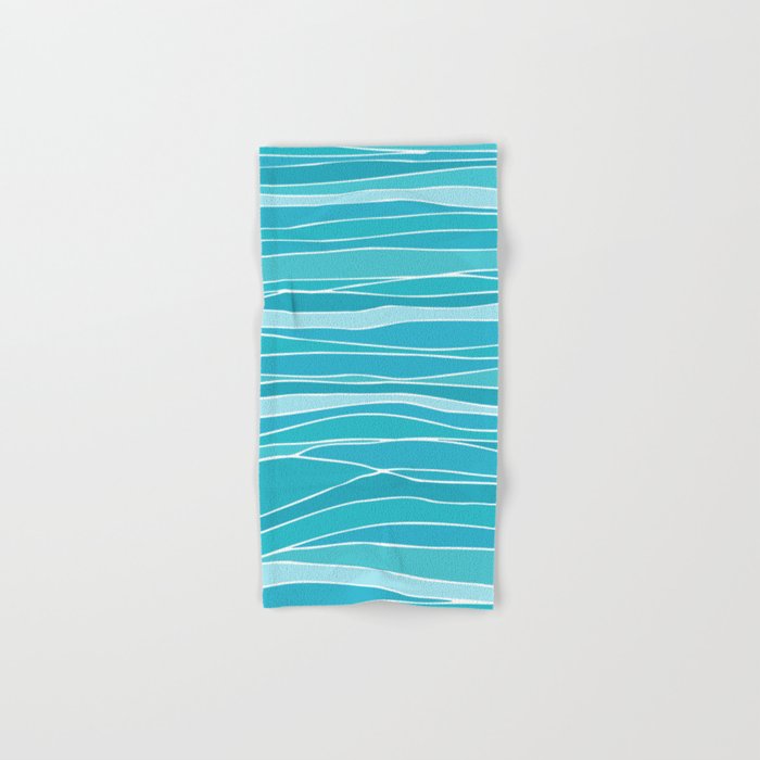 Blue Ocean Waves Bath Towel Gallery Image 1