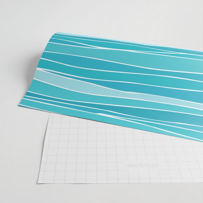 Blue Ocean Waves Wrapping Paper Gallery Image 2