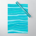 Blue Ocean Waves Wrapping Paper Gallery Image 1