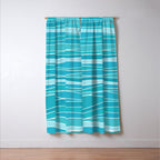 Blue Ocean Waves Window Curtain Gallery Image 3