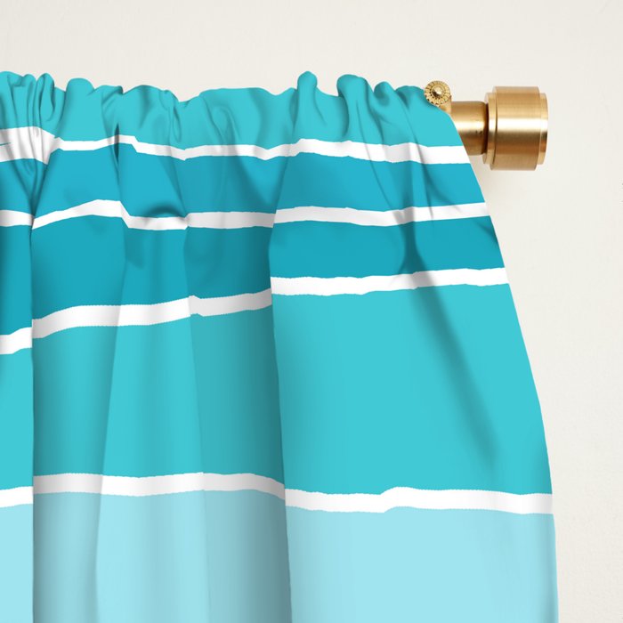 Blue Ocean Waves Window Curtain Gallery Image 2
