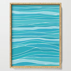 Blue Ocean Waves Serving Tray Gallery Image 1