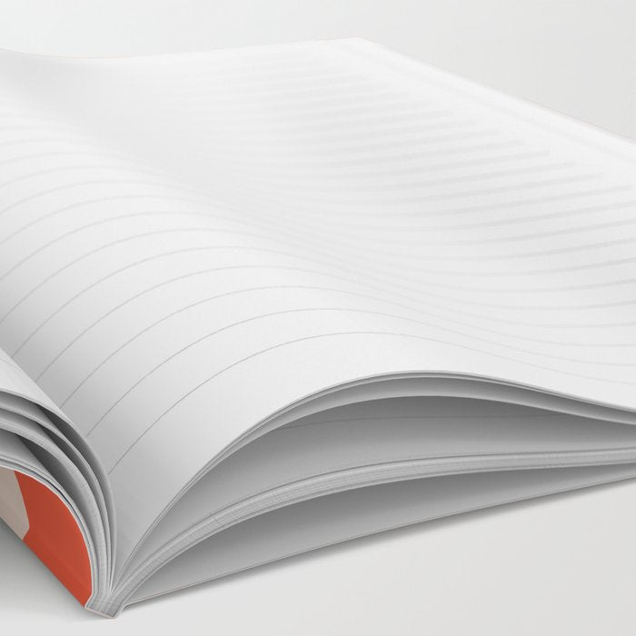 Retro Liquid Swirl Abstract Pattern in Retro Pink and Orange Notebook Gallery Image 2