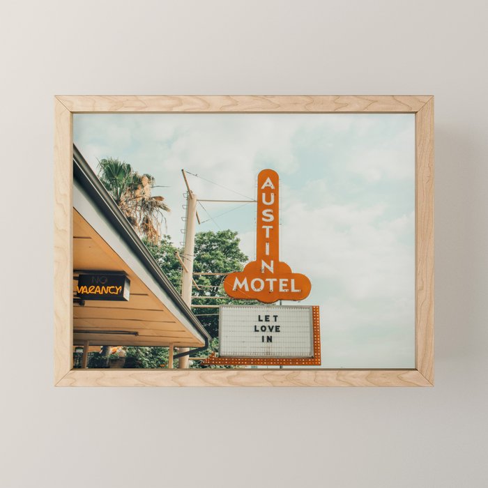 Let Love In Sign, Austin Texas Mini Art Print Gallery Image 1