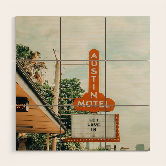 Let Love In Sign, Austin Texas Wood Wall Art Gallery Image 1