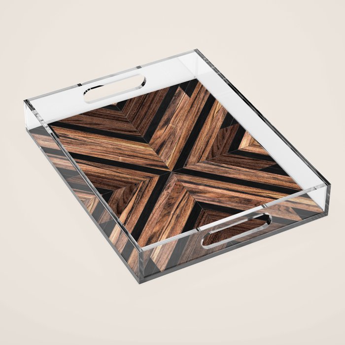 Urban Tribal Pattern No.3 - Wood Acrylic Tray Gallery Image 1
