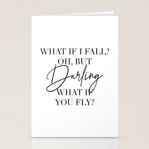 What If I Fall? Oh, but Darling, What If You Fly? Stationery Card Gallery Image 2