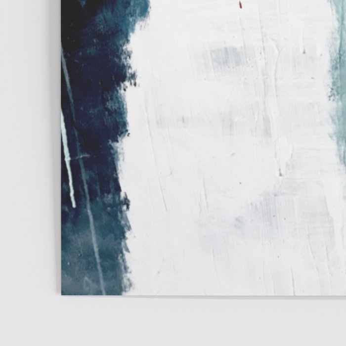 Exhale: a pretty, minimal, acrylic piece in pinks, blues, and gold Poster Gallery Image 3