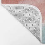 Exhale: a pretty, minimal, acrylic piece in pinks, blues, and gold Bath Mat Gallery Image 2