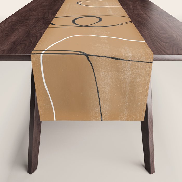 Abstract Face One Line Table Runner Gallery Image 1