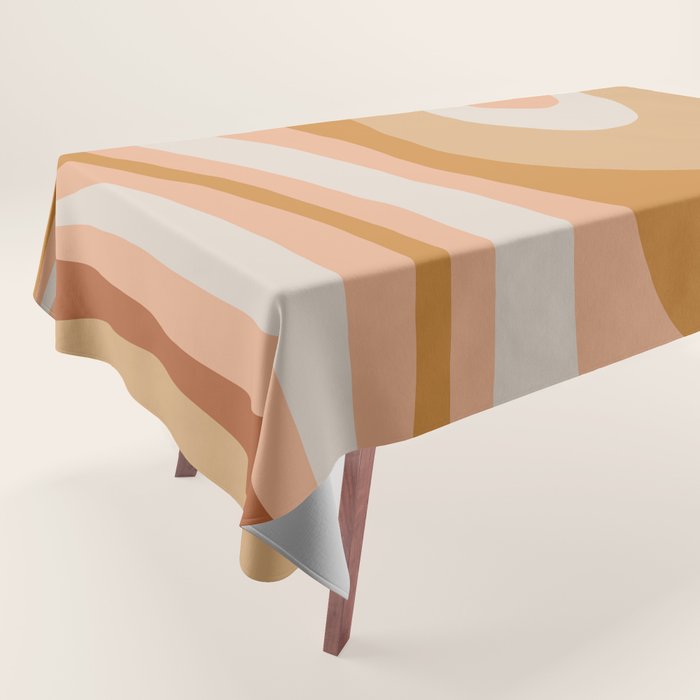Organic Topography Earth Tone Abstract Tablecloth Gallery Image 1