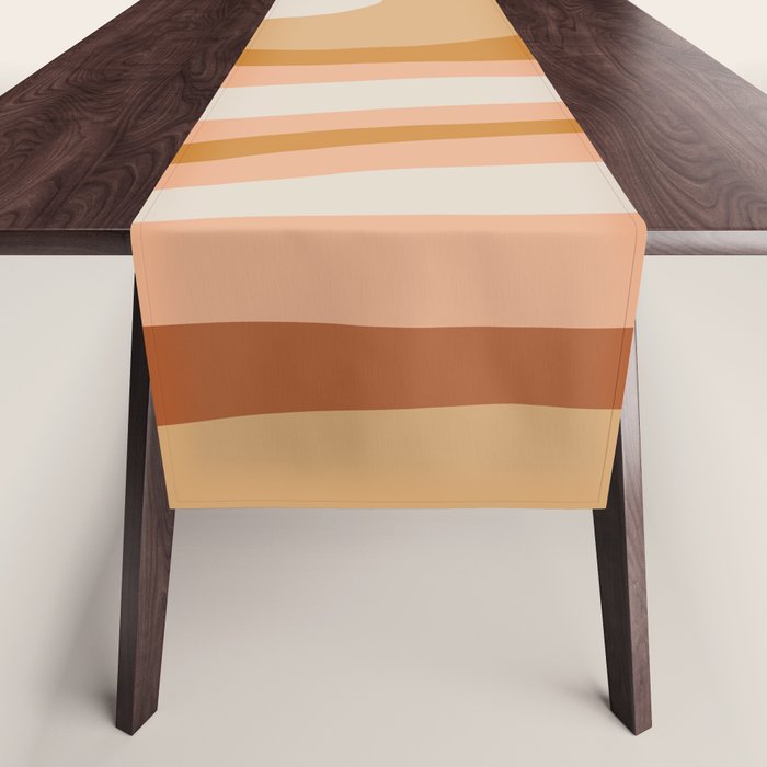 Organic Topography Earth Tone Abstract Table Runner Gallery Image 1
