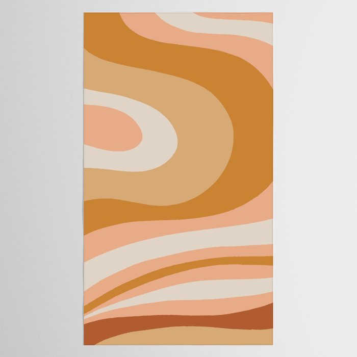 Organic Topography Earth Tone Abstract Tablecloth Gallery Image 2