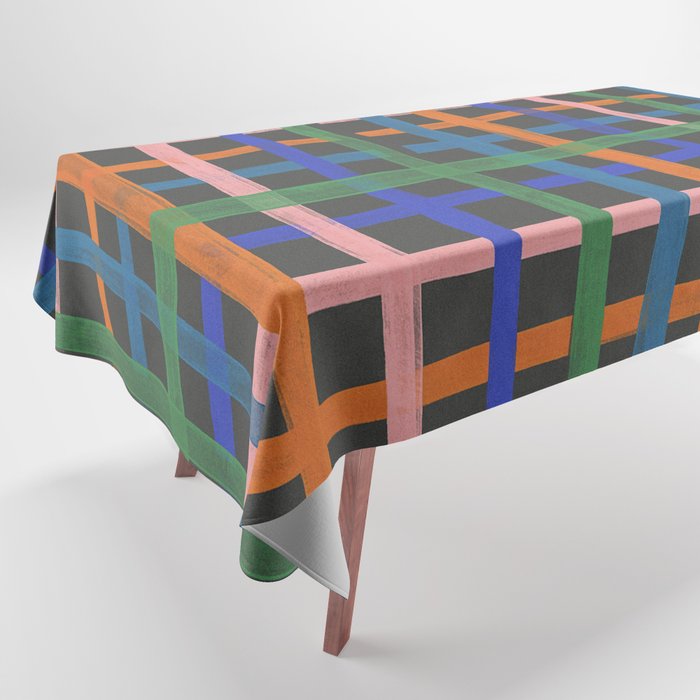 Dark plaid pattern Tablecloth Gallery Image 1