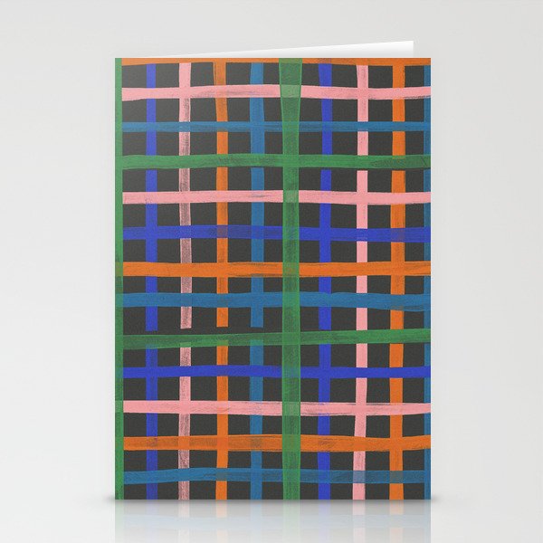 Dark plaid pattern Stationery Card Gallery Image 2