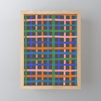 Dark plaid pattern Mini Art Print Gallery Image 1