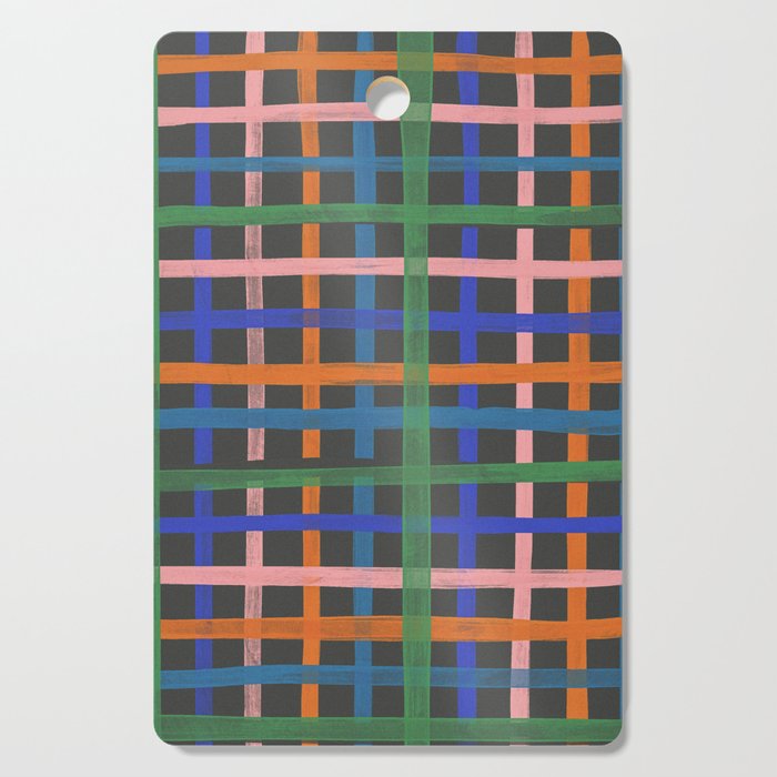 Dark plaid pattern Cutting Board Gallery Image 1