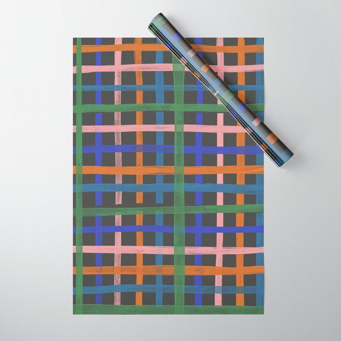 Dark plaid pattern Wrapping Paper Gallery Image 1