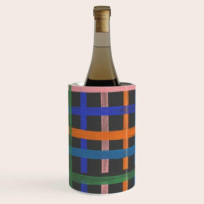 Dark plaid pattern Wine Chiller Gallery Image 2