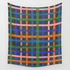 Dark plaid pattern Wall Tapestry Gallery Image 4