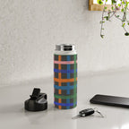 Dark plaid pattern Water Bottle Gallery Image 4