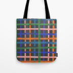 Dark plaid pattern Tote Bag Gallery Image 1