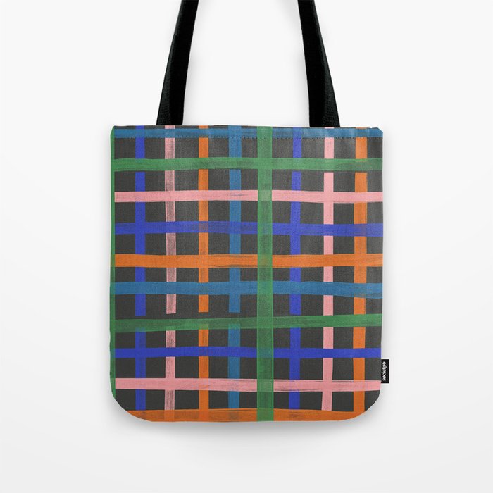 Dark plaid pattern Tote Bag Gallery Image 1