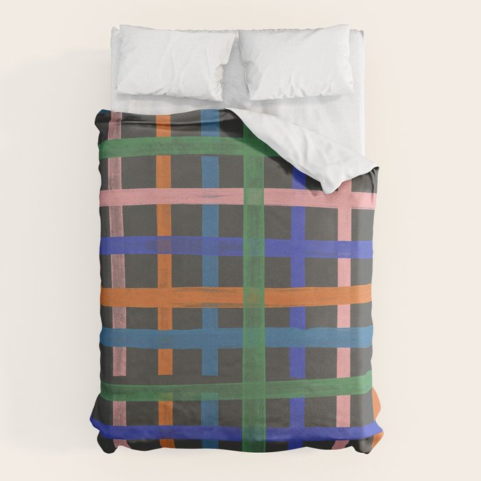 Dark plaid pattern Duvet Cover Gallery Image 6