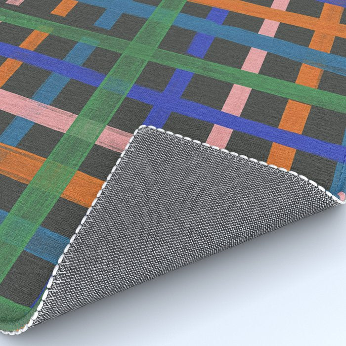 Dark plaid pattern Rug Gallery Image 4