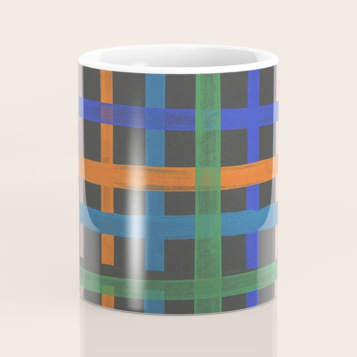 Dark plaid pattern Coffee Mug Gallery Image 4
