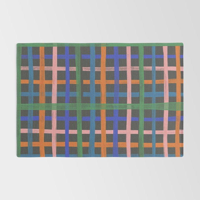 Dark plaid pattern Rug Gallery Image 2