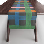 Dark plaid pattern Table Runner Gallery Image 1