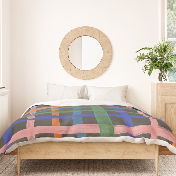 Dark plaid pattern Duvet Cover Gallery Image 3