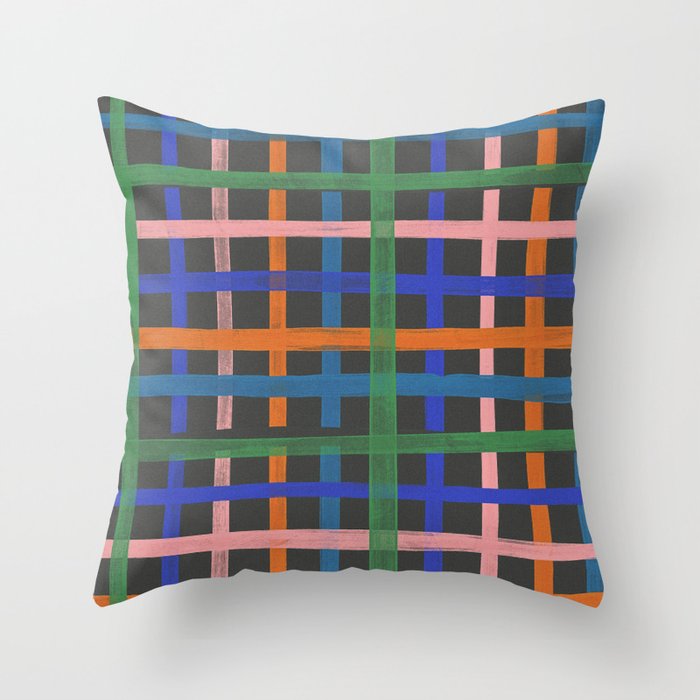 Dark plaid pattern Throw Pillow Gallery Image 6