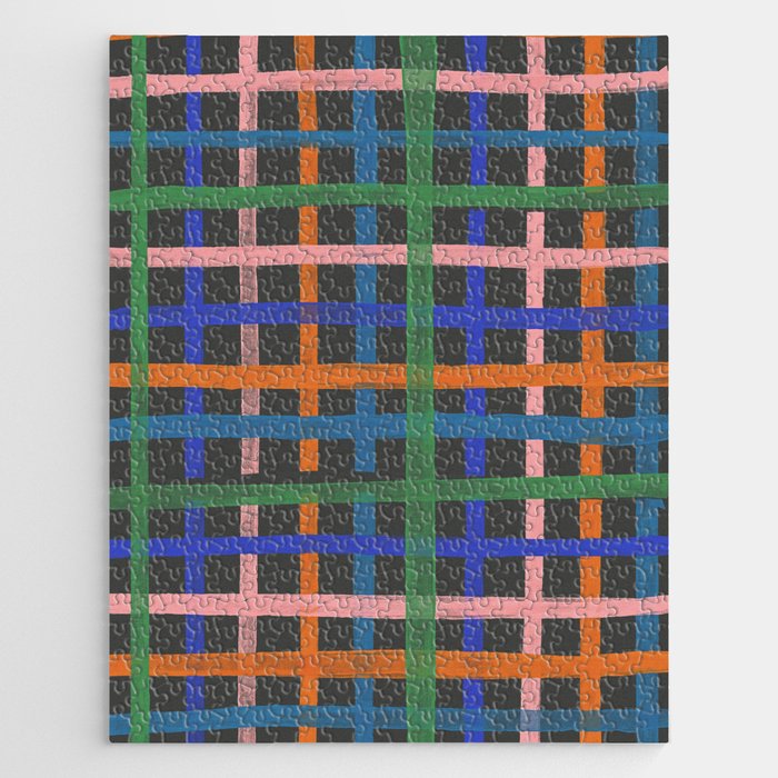 Dark plaid pattern Jigsaw Puzzle Gallery Image 1