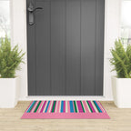 Color Block Stripes Cuff Pattern Pink Blue Green Welcome Mat Gallery Image 3
