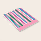 Color Block Stripes Cuff Pattern Pink Blue Green Notebook Gallery Image 3