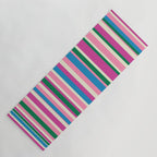 Color Block Stripes Cuff Pattern Pink Blue Green Yoga Mat Gallery Image 1