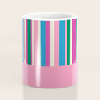 Color Block Stripes Cuff Pattern Pink Blue Green Coffee Mug Gallery Image 4