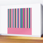 Color Block Stripes Cuff Pattern Pink Blue Green Wall Mural Gallery Image 2